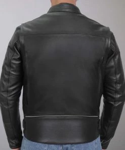 Hot Leathers JKM1021 Men's Black Leather Carry And Conceal Vented Scooter Jacket