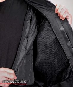 Hot Leathers JKM1021 Men's Black Leather Carry And Conceal Vented Scooter Jacket