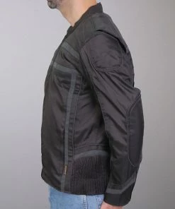Motorcycle Jackets Hot Leathers JKM1023 Men’s Black High Visibility Nylon Jacket With Concealed Carry Pocket