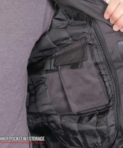 Motorcycle Jackets Hot Leathers JKM1023 Men’s Black High Visibility Nylon Jacket With Concealed Carry Pocket