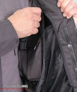 Motorcycle Jackets Hot Leathers JKM1023 Men’s Black High Visibility Nylon Jacket With Concealed Carry Pocket