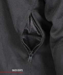 Motorcycle Jackets Hot Leathers JKM1024 Men’s Black All Weather Armored Nylon Jacket With Concealed Carry Pocket