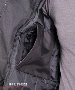 Motorcycle Jackets Hot Leathers JKM1024 Men’s Black All Weather Armored Nylon Jacket With Concealed Carry Pocket