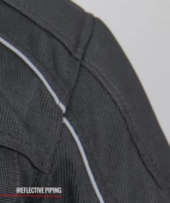 Motorcycle Jackets Hot Leathers JKM1024 Men’s Black All Weather Armored Nylon Jacket With Concealed Carry Pocket