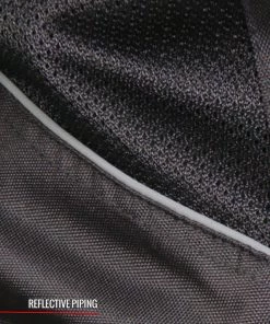 Hot Leathers JKM1025 Men’s Black Armored Nylon Mesh Jacket With Reflective Piping And Concealed Carry Pocket