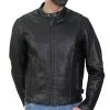 Leather Motorcycle Jackets Hot Leathers JKM1027 Men’s Black ‘Carry And Conceal’ Leather Jacket