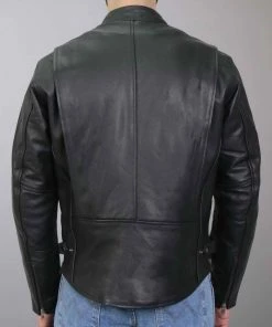 Leather Motorcycle Jackets Hot Leathers JKM1027 Men’s Black ‘Carry And Conceal’ Leather Jacket