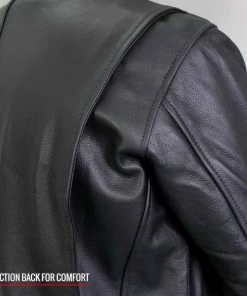 Leather Motorcycle Jackets Hot Leathers JKM1027 Men’s Black ‘Carry And Conceal’ Leather Jacket