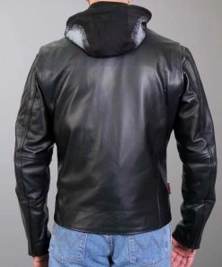 Leather Motorcycle Jackets Hot Leathers JKM1031 Men’s ‘Skull And Bones’ Leather Jacket With Flannel Lining