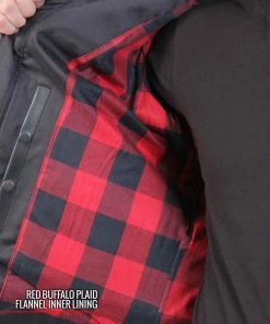 Leather Motorcycle Jackets Hot Leathers JKM1031 Men’s ‘Skull And Bones’ Leather Jacket With Flannel Lining