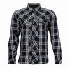 Hot Leathers JKM3002 Men's Black And White Armored Flannel Jacket