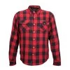 Hot Leathers JKM3003 Men's Red And Black Armored Flannel Jacket Motorcycle Jackets