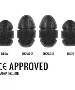 Hot Leathers JKM3009 Men's Classic Black Denim Long Sleeve Shirt With Armor Motorcycle Protective Shirts