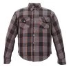 Hot Leathers JKM3010 Men's Black And Grey With Orange Armored Flannel Shirt Armored Flannel Shirts