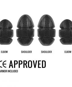 Hot Leathers JKM3010 Men's Black And Grey With Orange Armored Flannel Shirt Armored Flannel Shirts