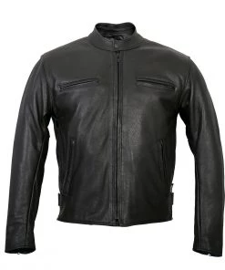 Leather Motorcycle Jackets Hot Leathers JKM5001 Men's USA Made Premium Leather Racer Jacket