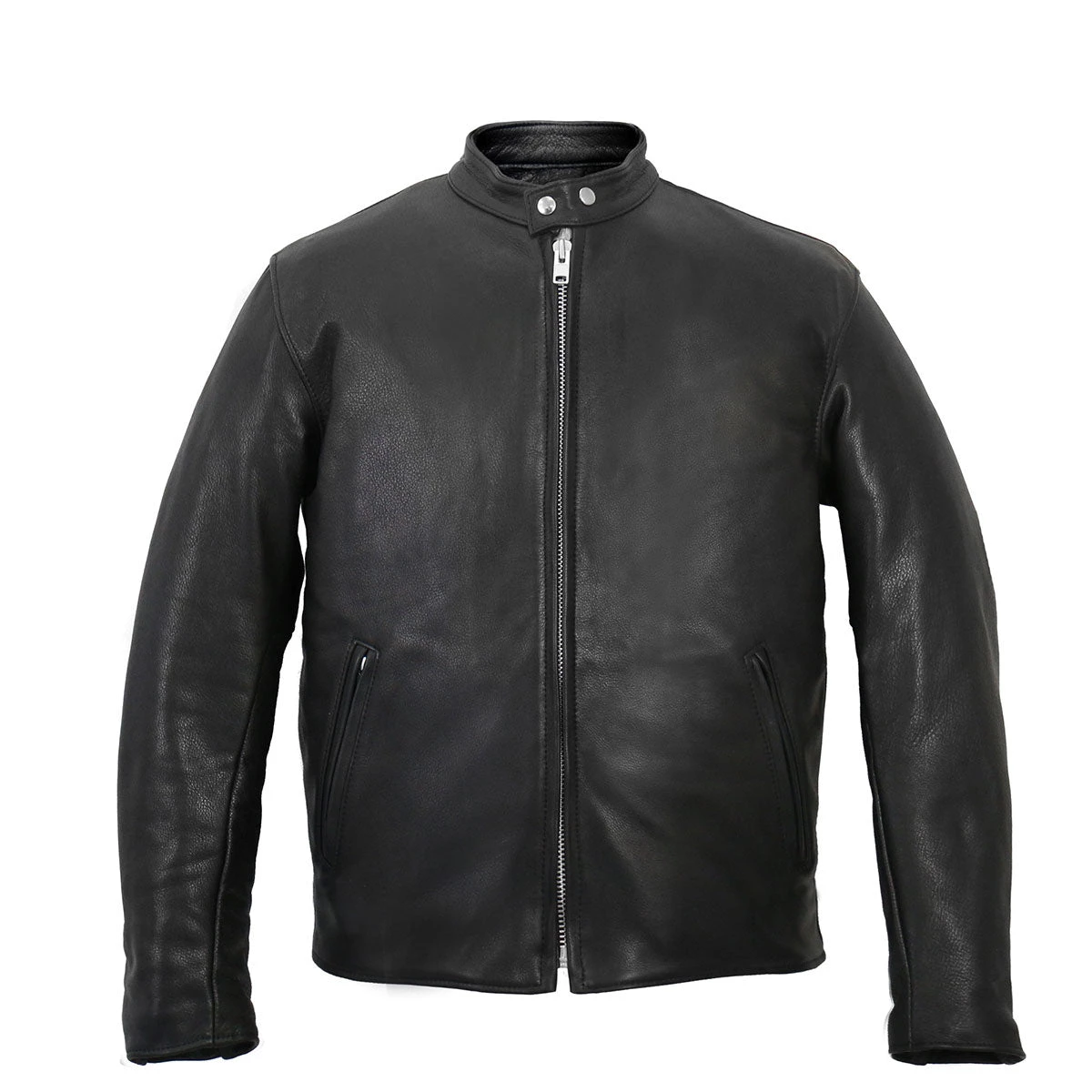 Hot Leathers JKM5006 USA Made Men's Black Leather Motorcycle Jacket Leather Motorcycle Jackets