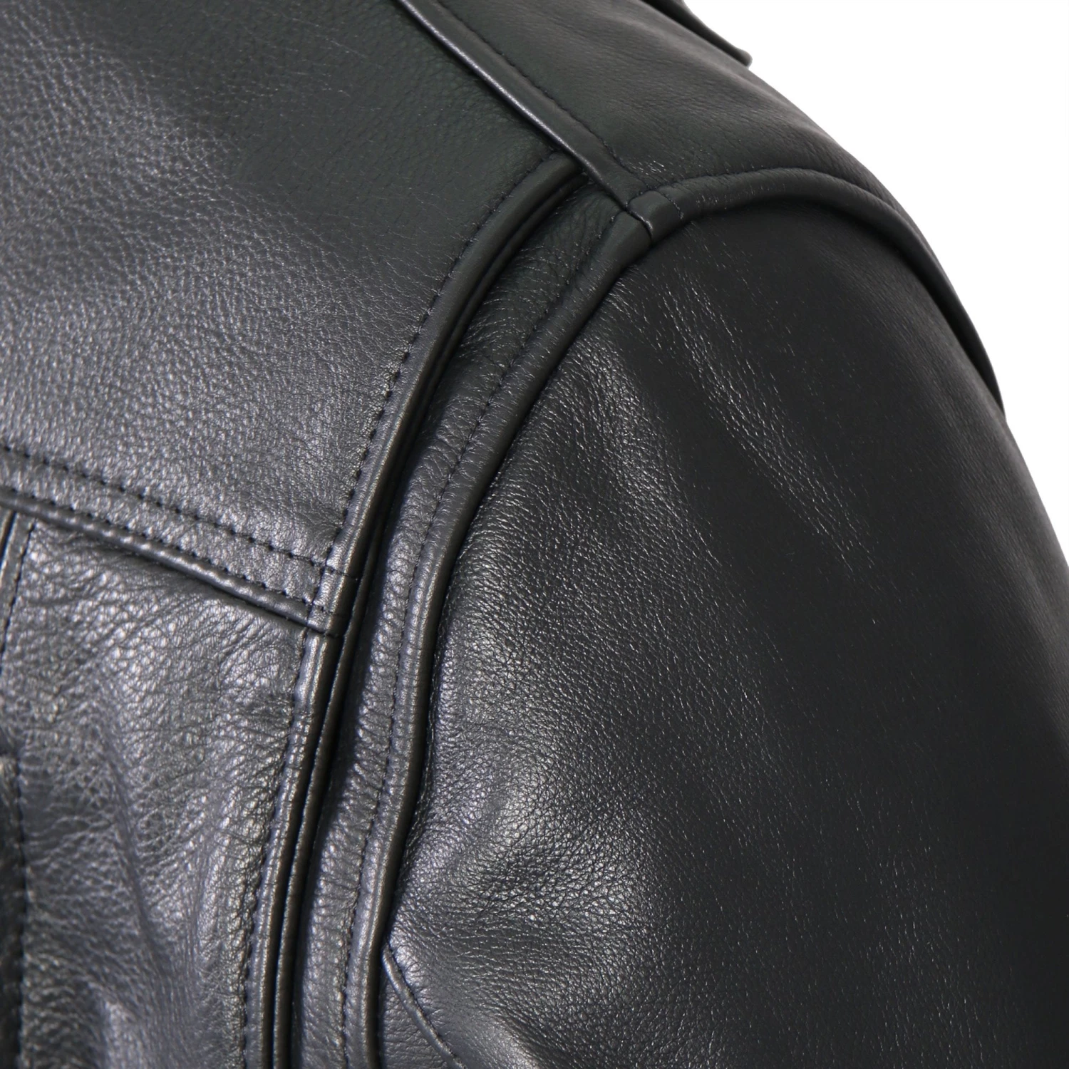 Leather Motorcycle Jackets Hot Leathers JKM5008 Men's USA Made Black Premium Leather Vented Motorcycle Jacket