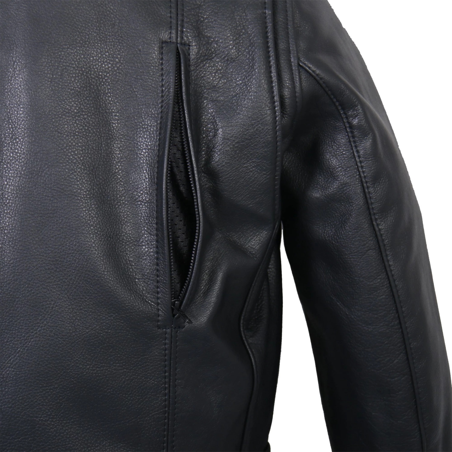 Leather Motorcycle Jackets Hot Leathers JKM5008 Men's USA Made Black Premium Leather Vented Motorcycle Jacket
