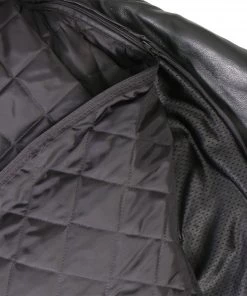 Leather Motorcycle Jackets Hot Leathers JKM5008 Men's USA Made Black Premium Leather Vented Motorcycle Jacket