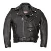 Hot Leathers JKM5009 Men's USA Made Black Premium Leather Vented Motorcycle Jacket Leather Motorcycle Jackets