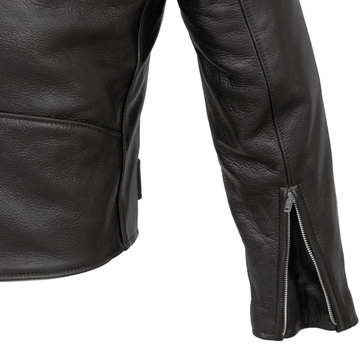 Hot Leathers JKM5009 Men's USA Made Black Premium Leather Vented Motorcycle Jacket Leather Motorcycle Jackets