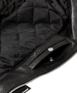 Hot Leathers JKM5009 Men's USA Made Black Premium Leather Vented Motorcycle Jacket Leather Motorcycle Jackets