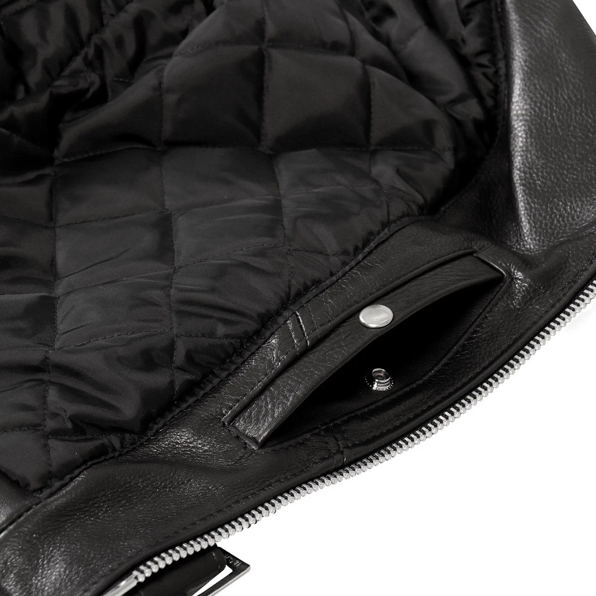 Hot Leathers JKM5009 Men's USA Made Black Premium Leather Vented Motorcycle Jacket Leather Motorcycle Jackets