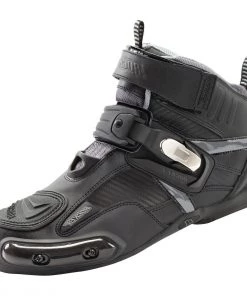 Joe Rocket 'Atomic' Men"s Black And Grey Leather Motorcycle Boots