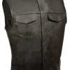 Motorcycle Vests Just Leather JSL1937Z Men's Black 'Club' Leather Vest