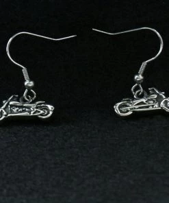 Hot Leathers JWE1106 Stainless Steel Motorcycle Earrings