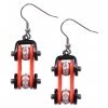 Hot Leathers JWE11101 Orange And Black Bike Chain Earrings Riding Gear