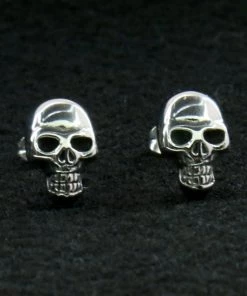 Riding Gear Hot Leathers JWE2102 Skull Post Earrings