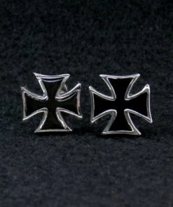 Riding Gear Hot Leathers JWE2103 Iron Cross Post Earrings