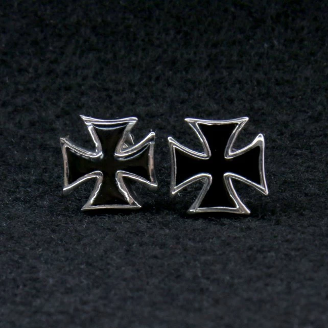 Riding Gear Hot Leathers JWE2103 Iron Cross Post Earrings