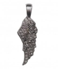 Riding Gear Hot Leathers JWN1001 One Side Angel Wing Necklace