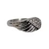 Hot Leathers JWR1130 Women's Silver 'Diamond Angel Wing' Stainless Steel Ring Riding Gear
