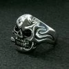 Hot Leathers JWR2102 Men's Skull Cigar Stainless Steel Ring Riding Gear