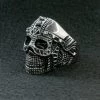 Hot Leathers JWR2105 Men's Cyborg Skull Stainless Steel Ring