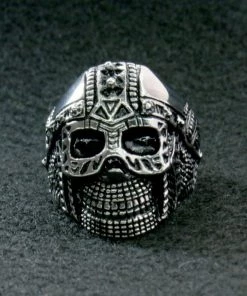 Hot Leathers JWR2105 Men's Cyborg Skull Stainless Steel Ring