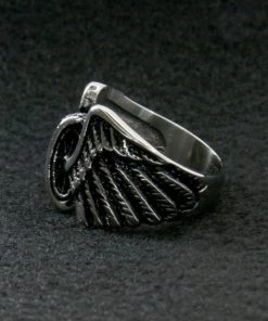 Hot Leathers JWR2113 Men's Wing Wheel Stainless Steel Ring