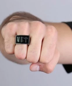 Hot Leathers JWR2114 Men's Vet Stainless Steel Ring Riding Gear