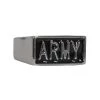 Riding Gear Hot Leathers JWR2137 Men's Silver 'Army' Stainless Steel Ring