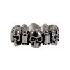 Hot Leathers JWR2142 Men's Silver 'Skull And Bullet' Stainless Steel Ring