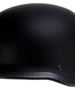 Klutch Helmets Riding Gear Klutch K-10'Das Hammer' Flat Black Half Face Motorcycle German Style Helmet