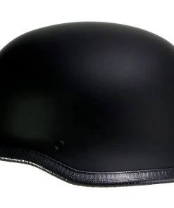 Klutch Helmets Riding Gear Klutch K-10'Das Hammer' Flat Black Half Face Motorcycle German Style Helmet