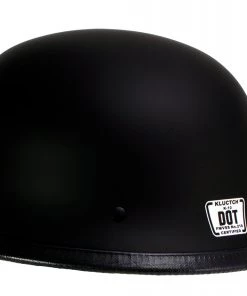 Klutch Helmets Riding Gear Klutch K-10'Das Hammer' Flat Black Half Face Motorcycle German Style Helmet