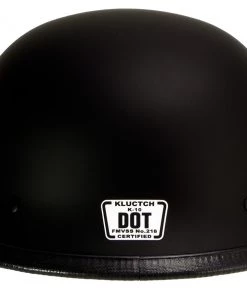 Klutch Helmets Riding Gear Klutch K-10'Das Hammer' Flat Black Half Face Motorcycle German Style Helmet