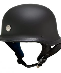 Klutch Helmets Riding Gear Klutch K-10 'Das Hammer' Flat Black Half Face Motorcycle German Style Helmet