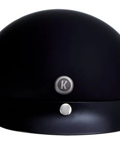 Klutch Helmets Klutch K-3'Cruise' Flat Black Half Face Motorcycle Helmet With Snap On Visor Riding Gear